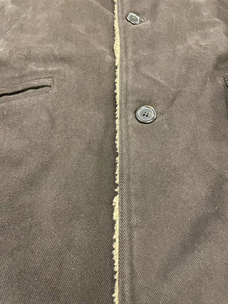 1990s Dolce & Gabbana Brown Long Shearling Jacket (L) 3