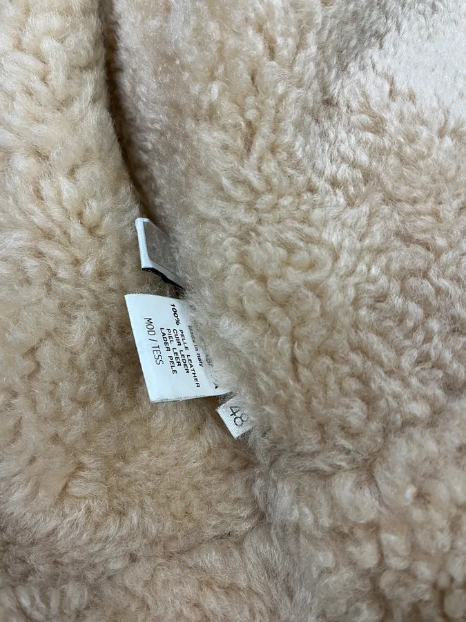 1990s Dolce & Gabbana Brown Shearling Leather Fur Jacket (M) 7