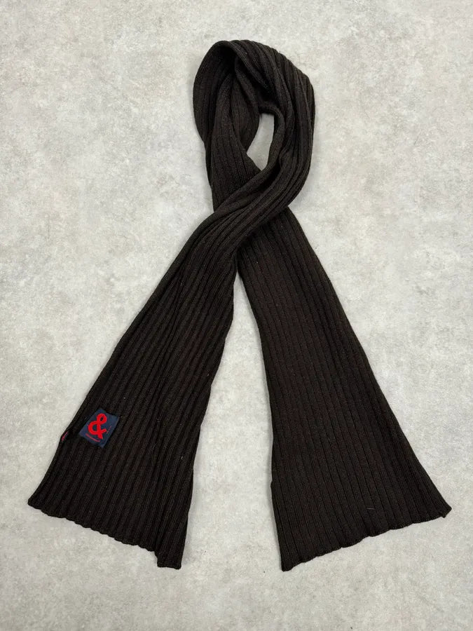 1990s Dolce & Gabbana Brown Wool Scarf AKKwCmU 2