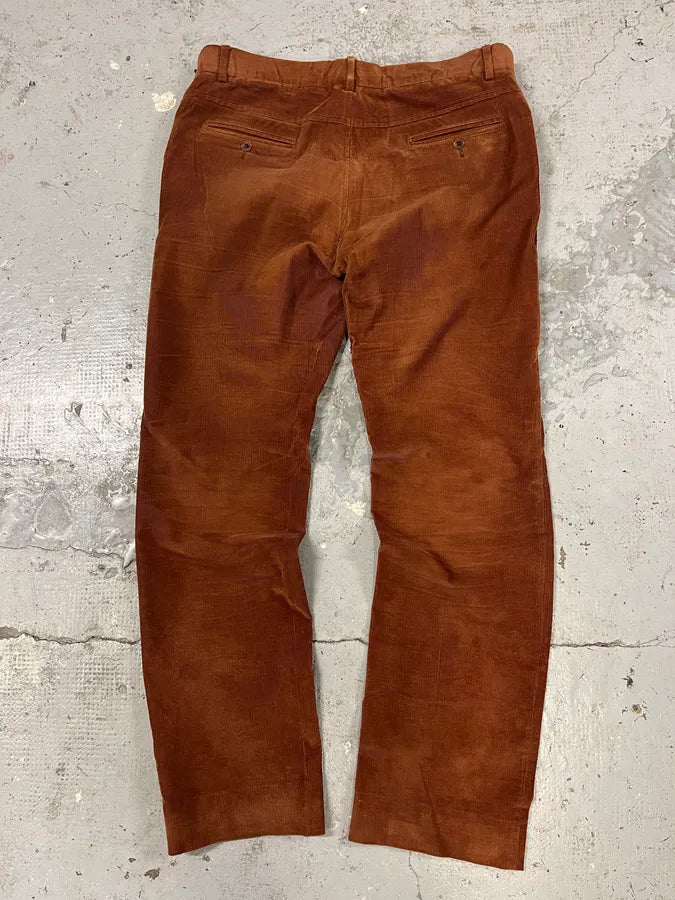 1990s Dolce & Gabbana Camel Velvet Pants mitRroF 1