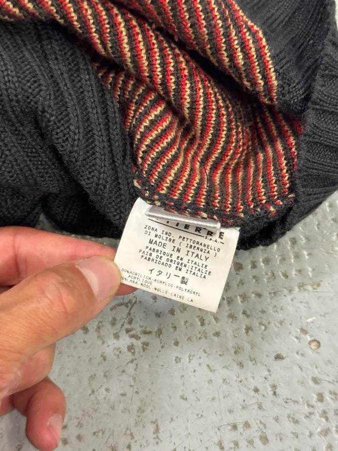 1990s Dolce & Gabbana Checkered Brown Wool Zip-up Sweater LRpHpvp 7