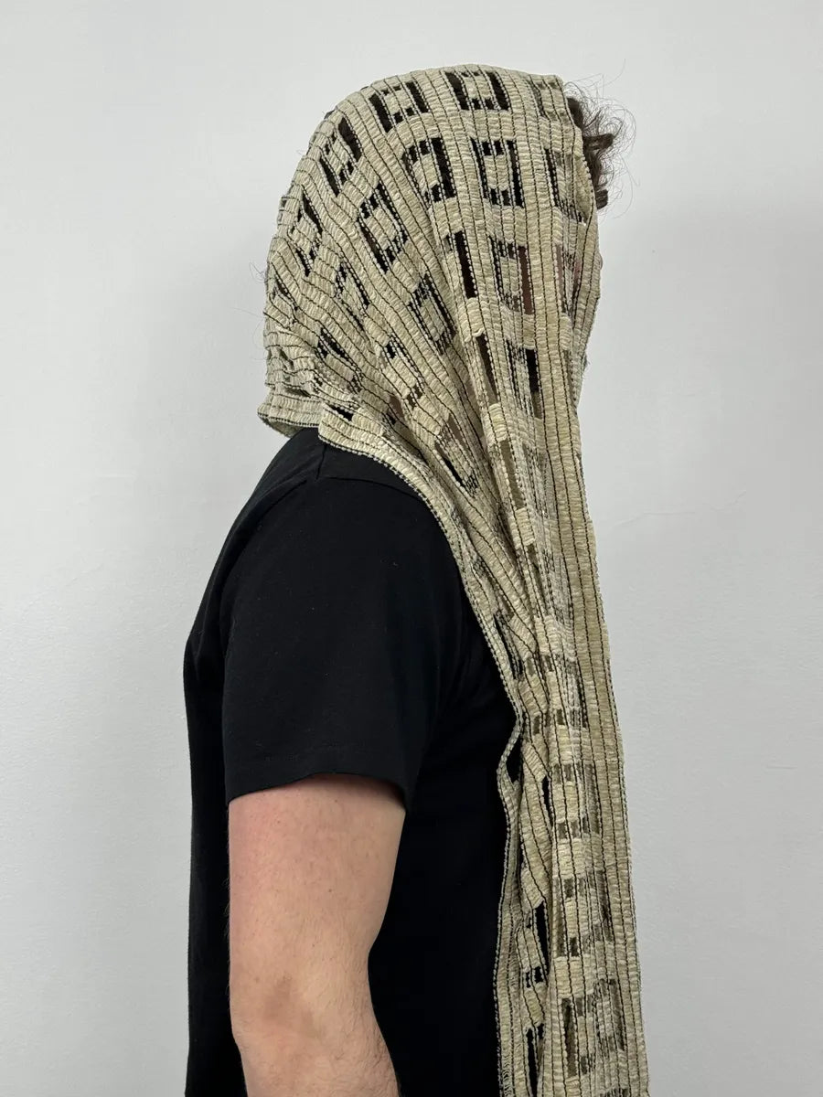 1990s Dolce & Gabbana Creamy Beige Fringe Scarf PgKWXvv 1