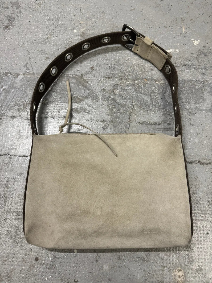 1990s Dolce & Gabbana Eyled Beige Suede Shoulder Bag (OS) nqMqIOG 3
