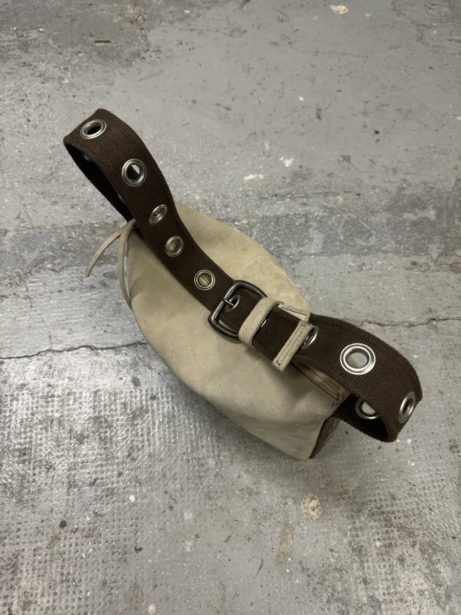 1990s Dolce & Gabbana Eyled Beige Suede Shoulder Bag (OS) nqMqIOG 8