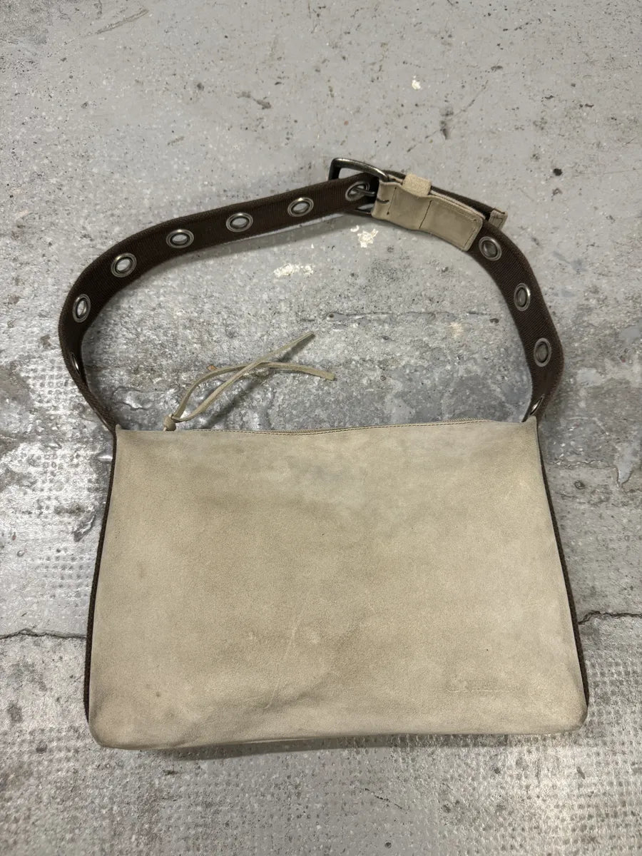 1990s Dolce & Gabbana Eyled Beige Suede Shoulder Bag (OS) nqMqIOG 9