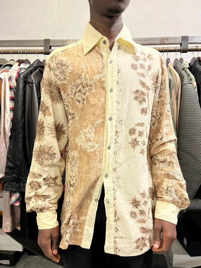1990s Dolce & Gabbana Flowers Creamy Shirt gRvYgFN 1