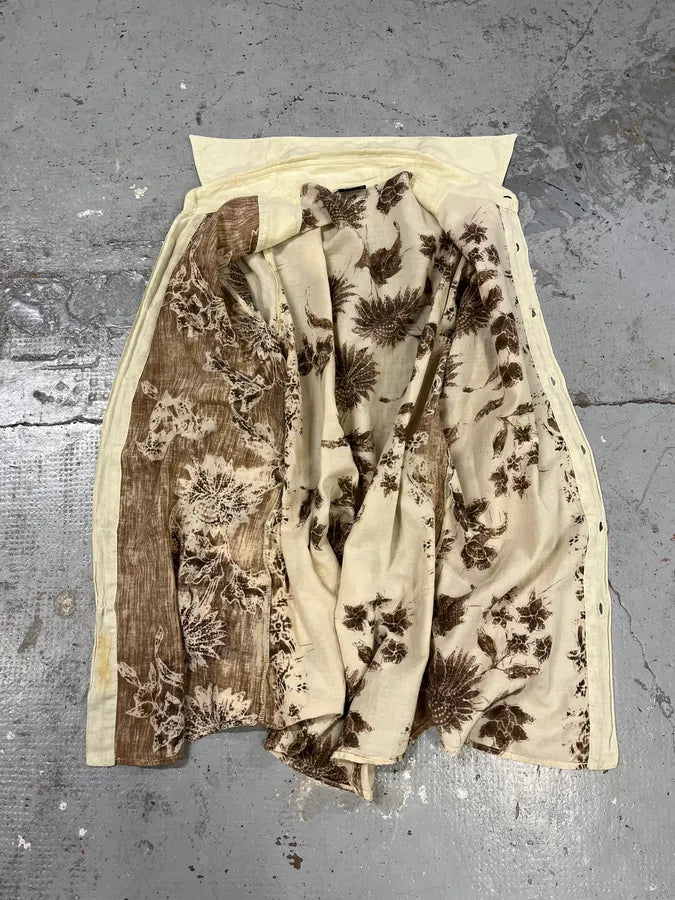 1990s Dolce & Gabbana Flowers Creamy Shirt gRvYgFN 7