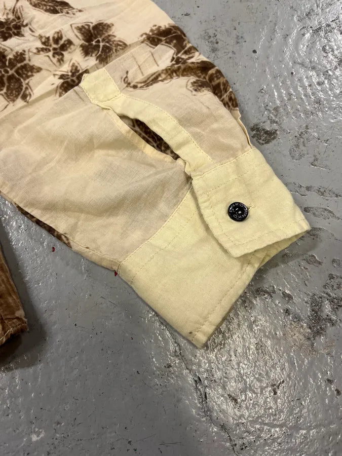 1990s Dolce & Gabbana Flowers Creamy Shirt gRvYgFN 9