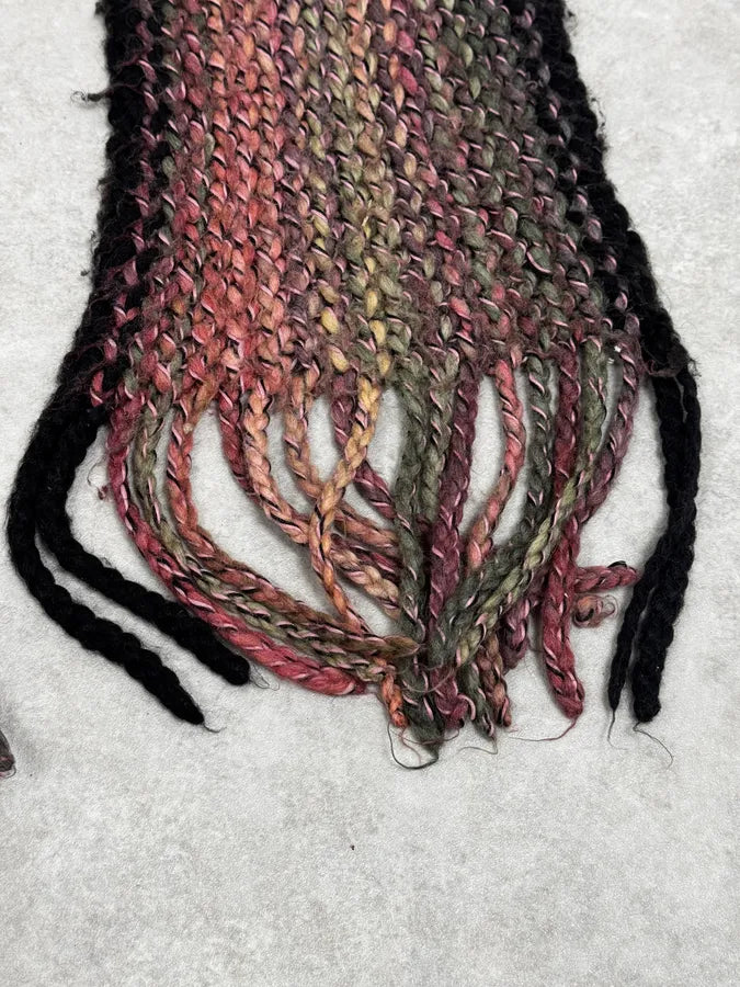 1990s Dolce & Gabbana Gradient Pink Dark Wool Scarf JRGLzqf 2