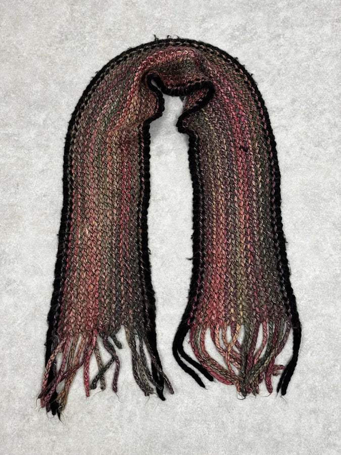 1990s Dolce & Gabbana Gradient Pink Dark Wool Scarf JRGLzqf 0