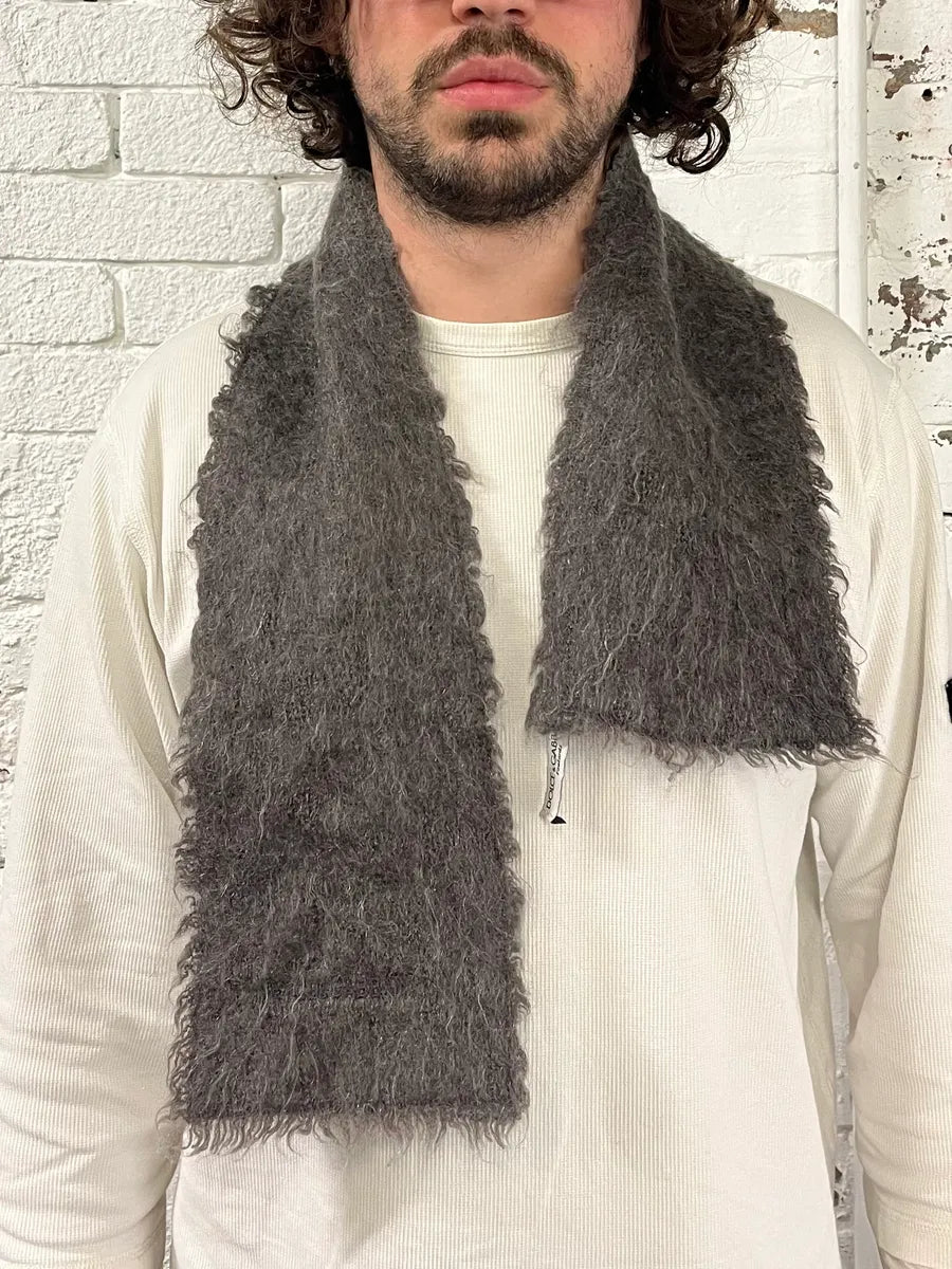 1990s Dolce & Gabbana Grey Cashmere & Silk Scarf IWKExvV 0