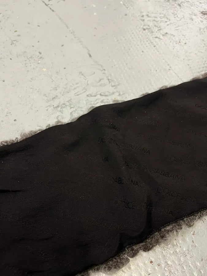 1990s Dolce & Gabbana Grey Cashmere & Silk Scarf IWKExvV 4