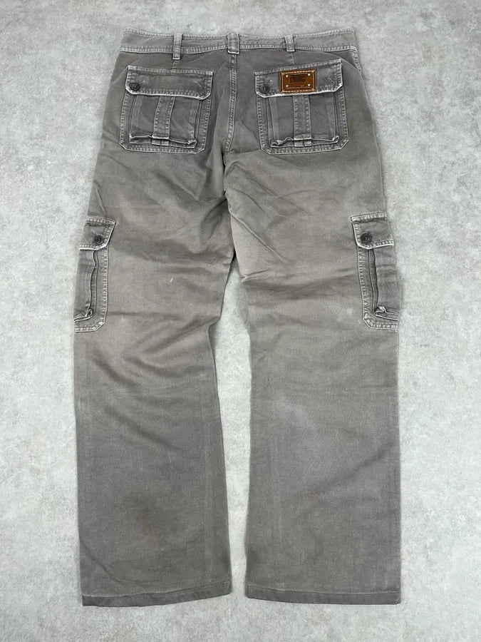 SS2008 Dolce & Gabbana Multi Pockets Grey Cargo Pants aZDJvks 4