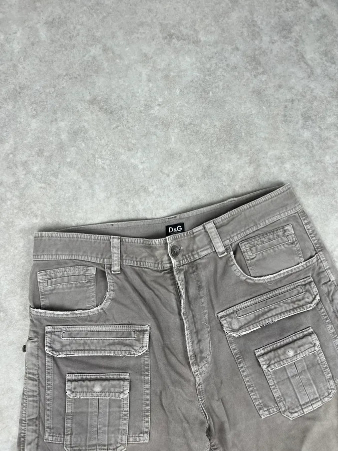 SS2008 Dolce & Gabbana Multi Pockets Grey Cargo Pants aZDJvks 5