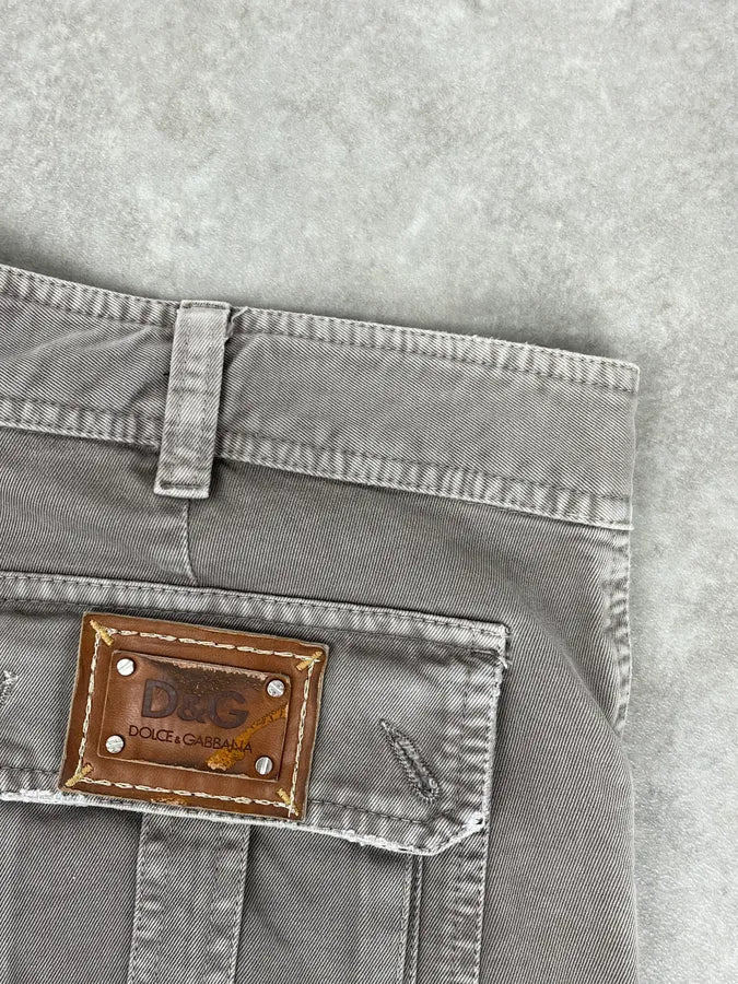 SS2008 Dolce & Gabbana Multi Pockets Grey Cargo Pants aZDJvks 9