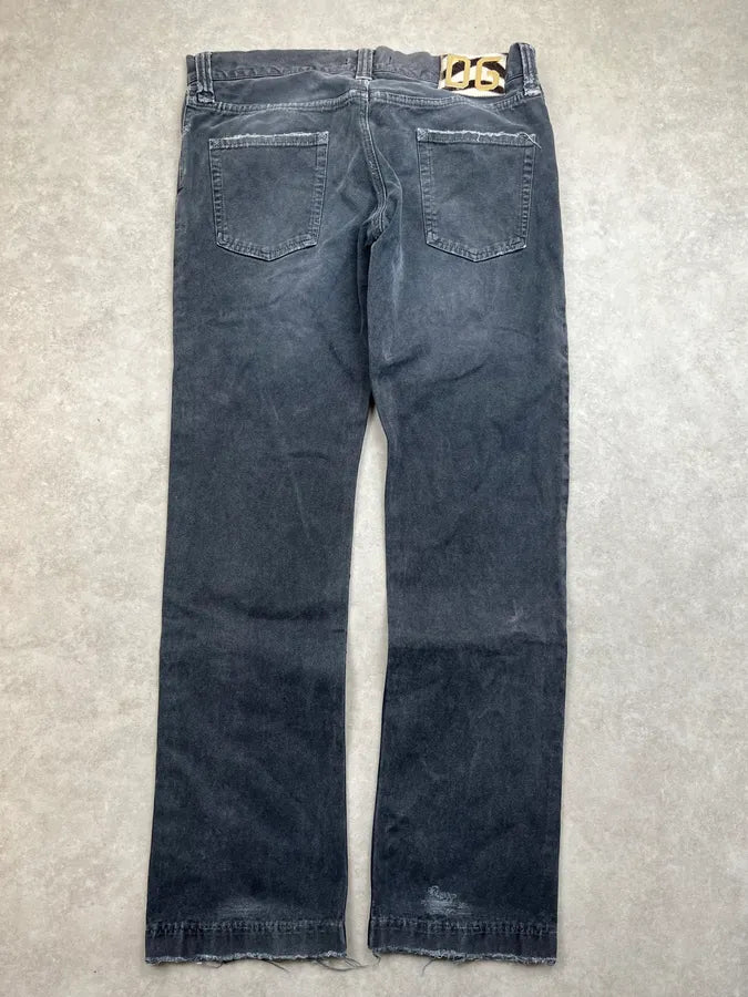 AW2005 Dolce & Gabbana Grey Denim Distressed Jeans tmGvKrj 0