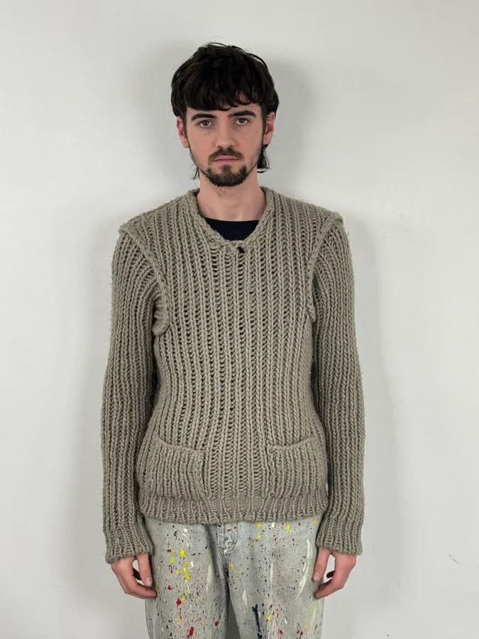 1990s Dolce & Gabbana Grey Wool Alpaga Sweater zHrUBth 0