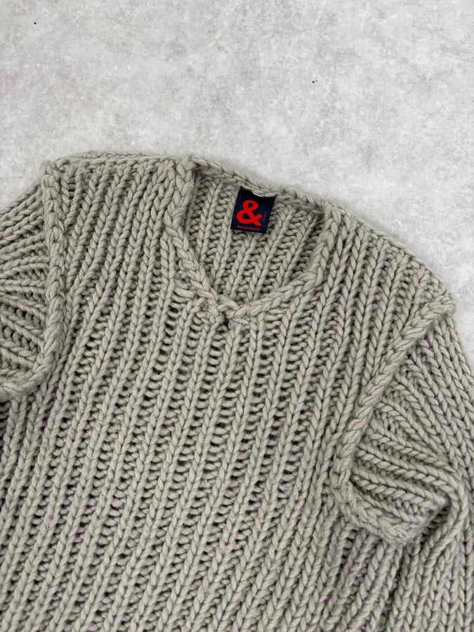 1990s Dolce & Gabbana Grey Wool Alpaga Sweater zHrUBth 3