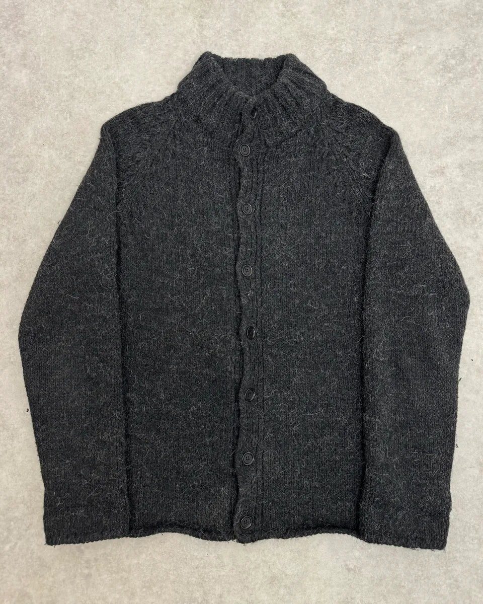 1990s Dolce & Gabbana Grey Wool Buttoned Sweater ufEdxxf 0