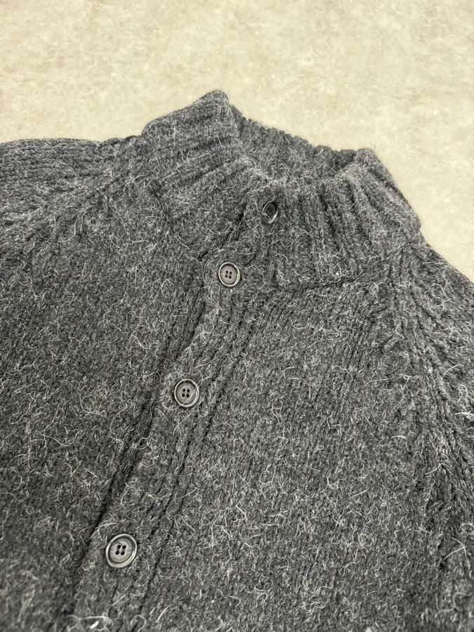 1990s Dolce & Gabbana Grey Wool Buttoned Sweater ufEdxxf 4
