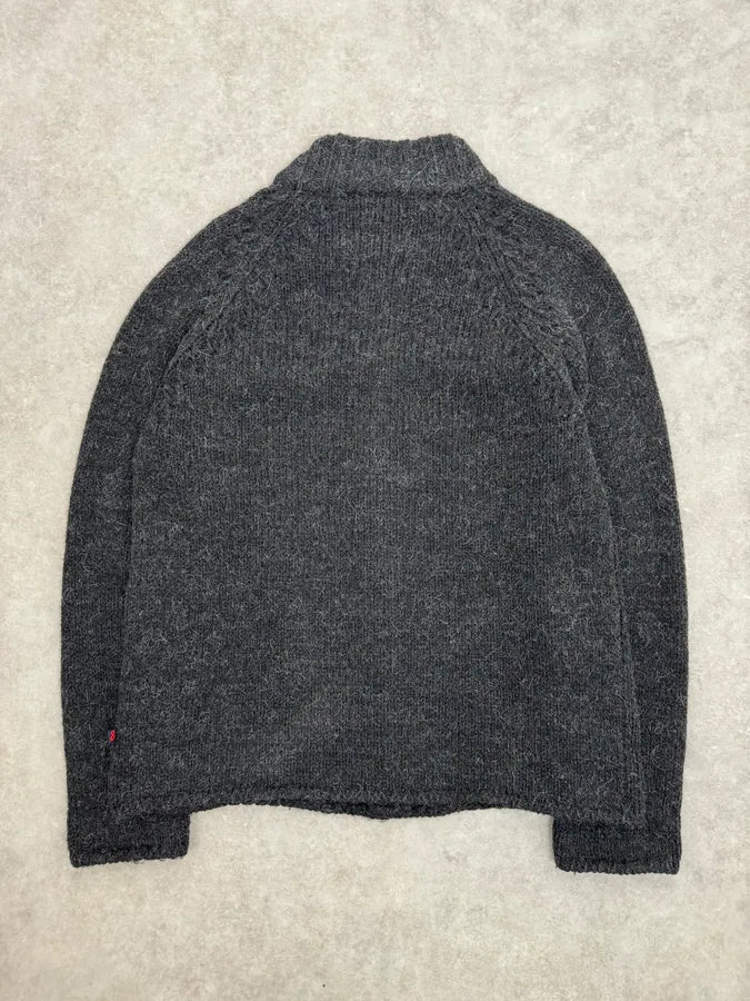 1990s Dolce & Gabbana Grey Wool Buttoned Sweater ufEdxxf 7