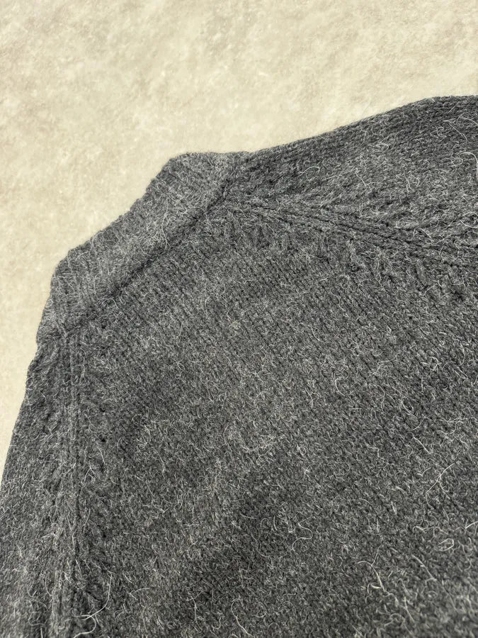 1990s Dolce & Gabbana Grey Wool Buttoned Sweater ufEdxxf 8