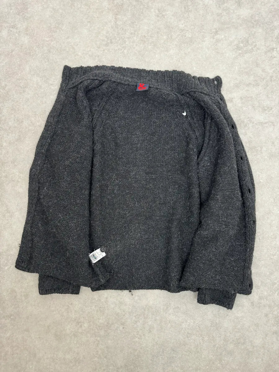 1990s Dolce & Gabbana Grey Wool Buttoned Sweater ufEdxxf 9