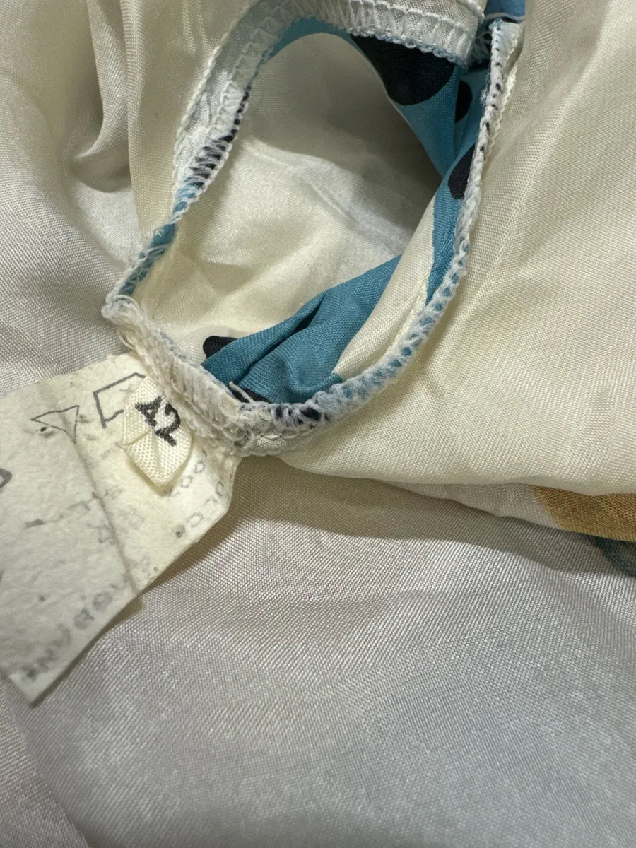 1990s Dolce & Gabbana Irresistible Ladies White Multicolor Shirt (M/L) IMsGXAe 8