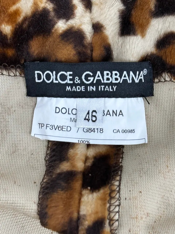 1990s Dolce & Gabbana Leopard Print Fur Cardigan WNOokQd 8