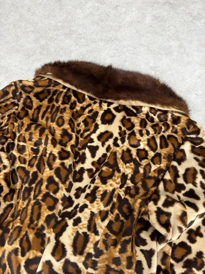 1990s Dolce & Gabbana Leopard Print Fur Cardigan WNOokQd 5