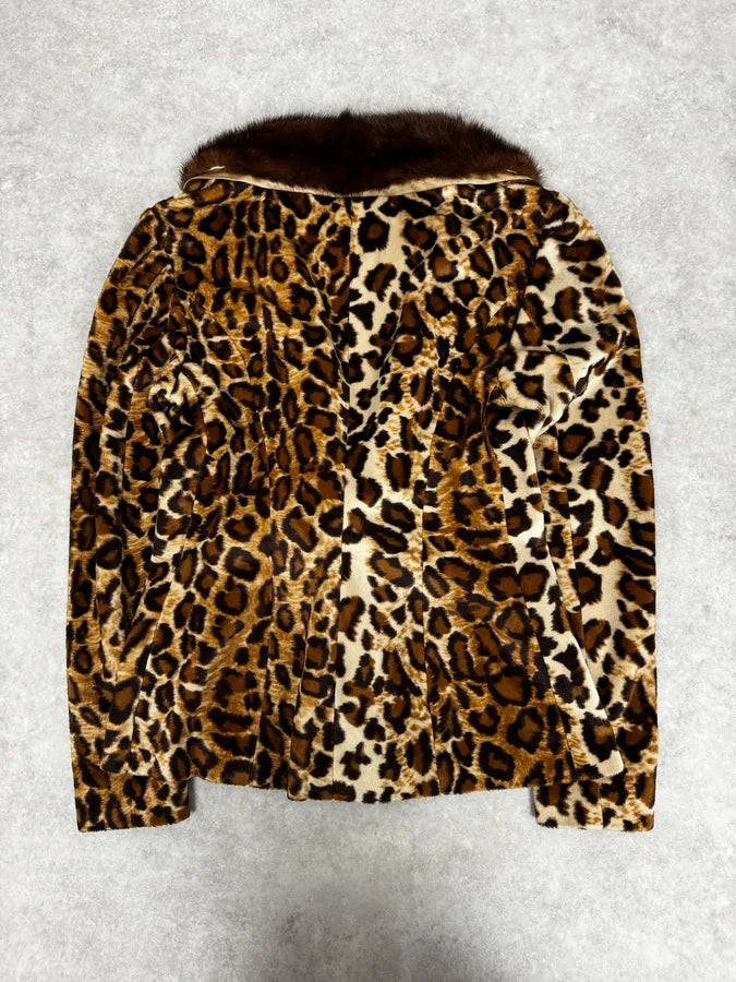 1990s Dolce & Gabbana Leopard Print Fur Cardigan WNOokQd 3