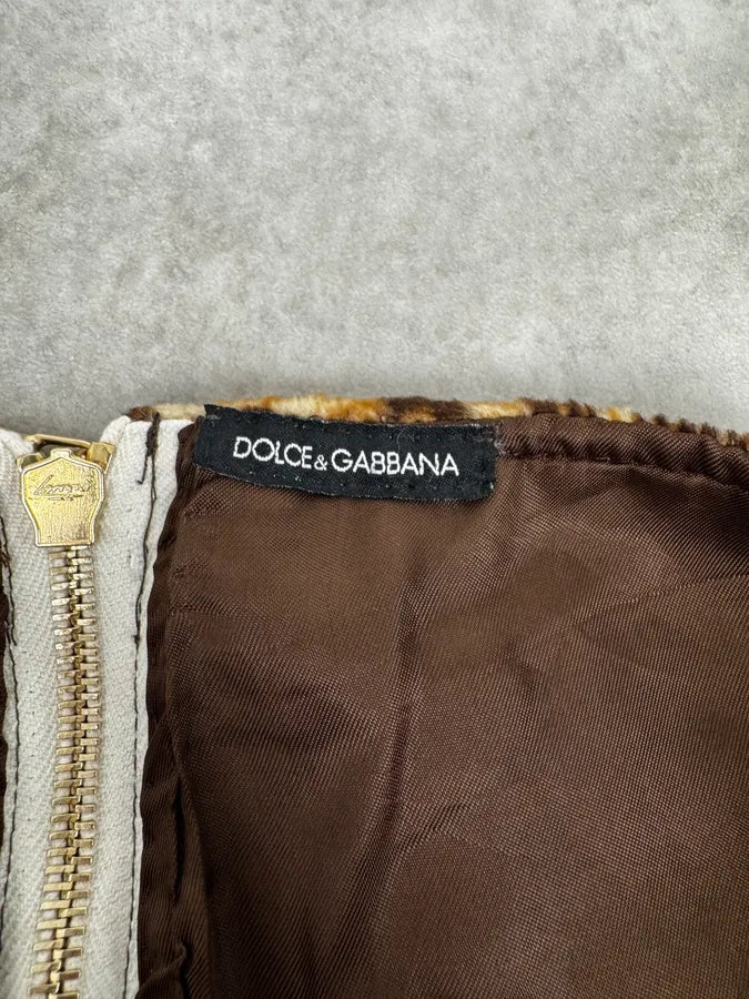 1990s Dolce & Gabbana Leopard Print Skirt & Cardigan Set GLvvFZk 8