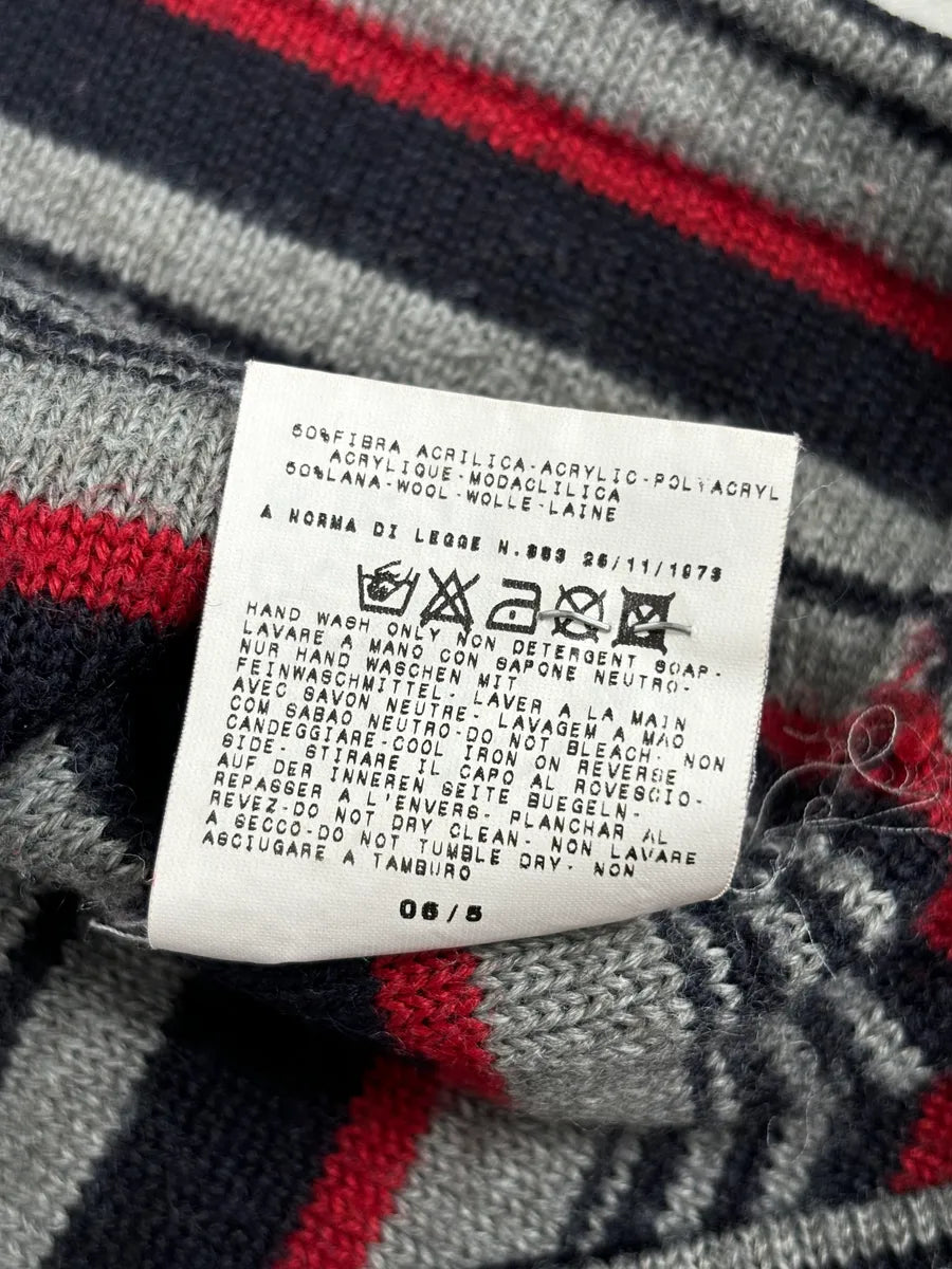 AW2006 Dolce & Gabbana Multi-Color  Striped Wool Turtleneck Sweater fqPNIsp 12