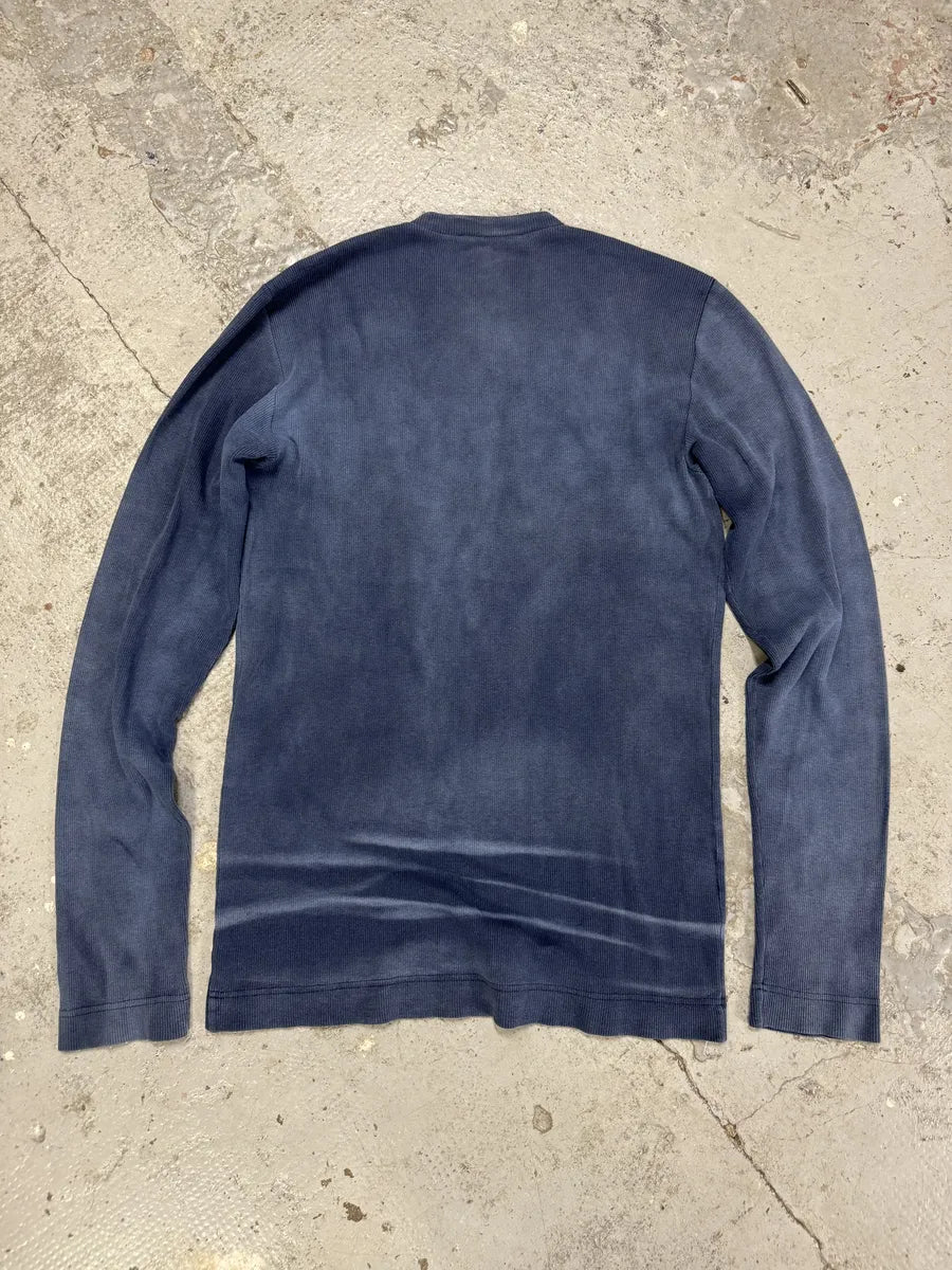 1990s Dolce & Gabbana Navy Faded Blue Knit Sweater PkqDwRY 1