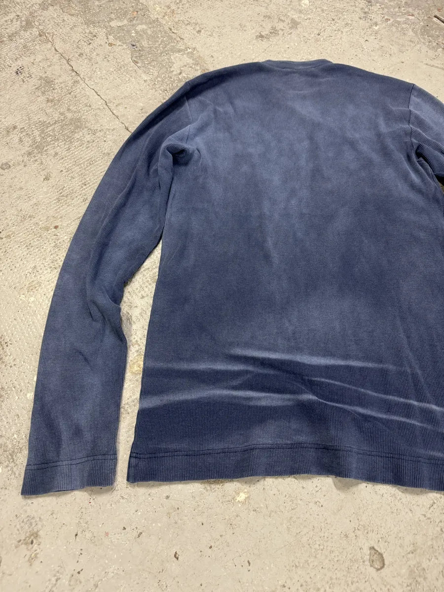 1990s Dolce & Gabbana Navy Faded Blue Knit Sweater PkqDwRY 4