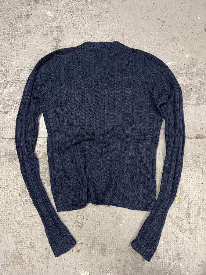 1990s Dolce & Gabbana Navy Wool Sweater (M) lxkXjyf 1