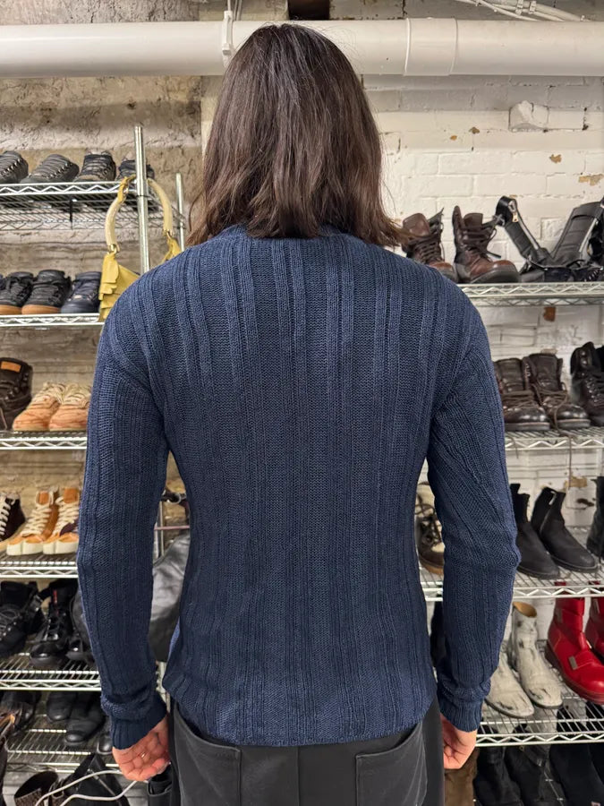 1990s Dolce & Gabbana Navy Wool Sweater (M) lxkXjyf 3