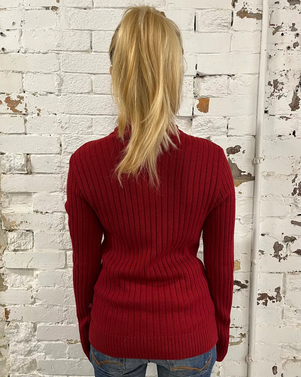 1990s Dolce & Gabbana Red Ribbed Zip-Up Sweater – Dolce Vita Hub