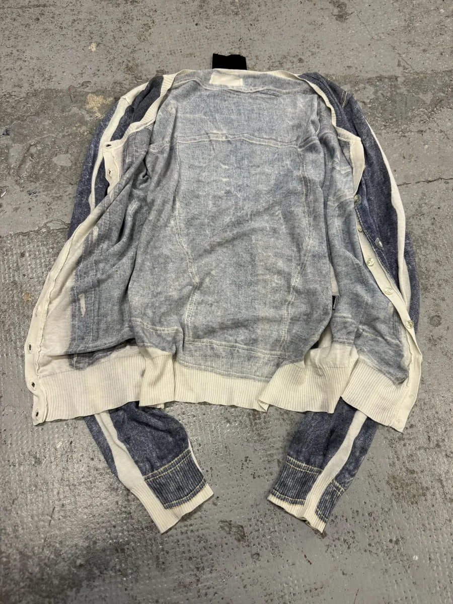 1990s Dolce & Gabbana Trompe L’oeil Denim Cardigan czODRYu 2