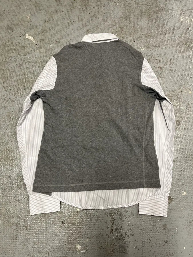 2000s Dolce & Gabbana White & Grey Hybrid Shirt Longsleeve bxfPSdt 4