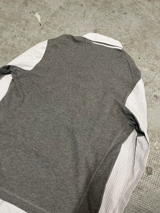 1990s Dolce & Gabbana White & Grey Hybrid Shirt Longsleeves bxfPSdt 5