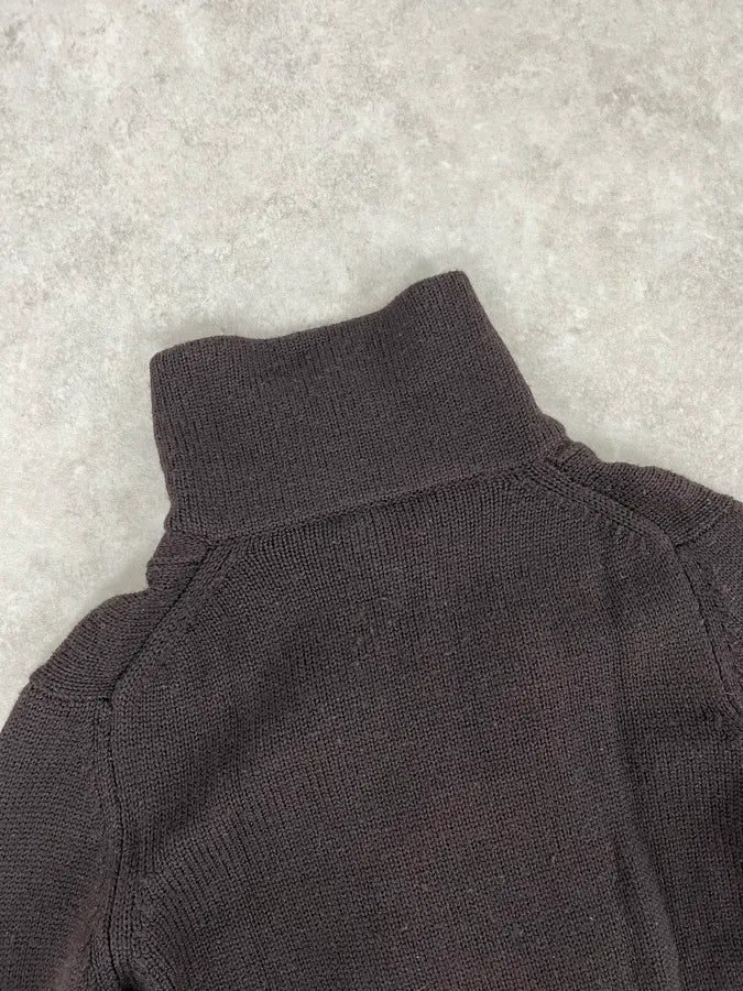 1990s Dolce & Gabbana Wool Brown Buttoned Cardigan Jacket wmKYjPF 6