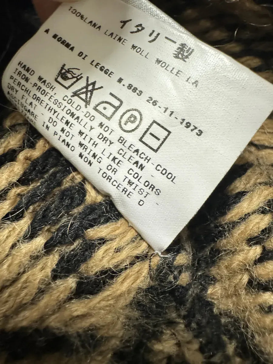 1990s Dolce & Gabbana Black Mozaic Wool Turtleneck AXZedgP 12