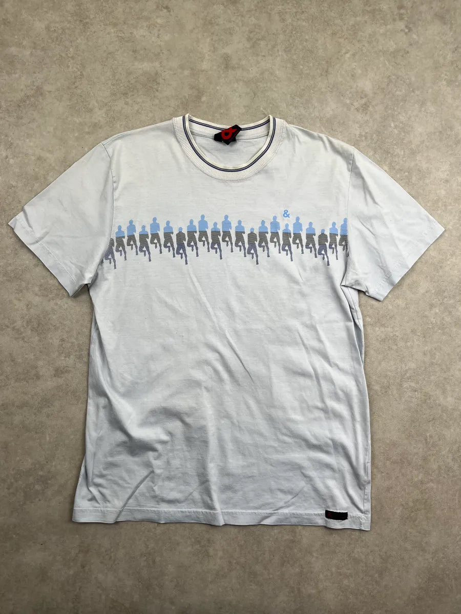 1990s Dolce & Gabbana Light Blue Human Archive T-Shirt AowMfqN 0