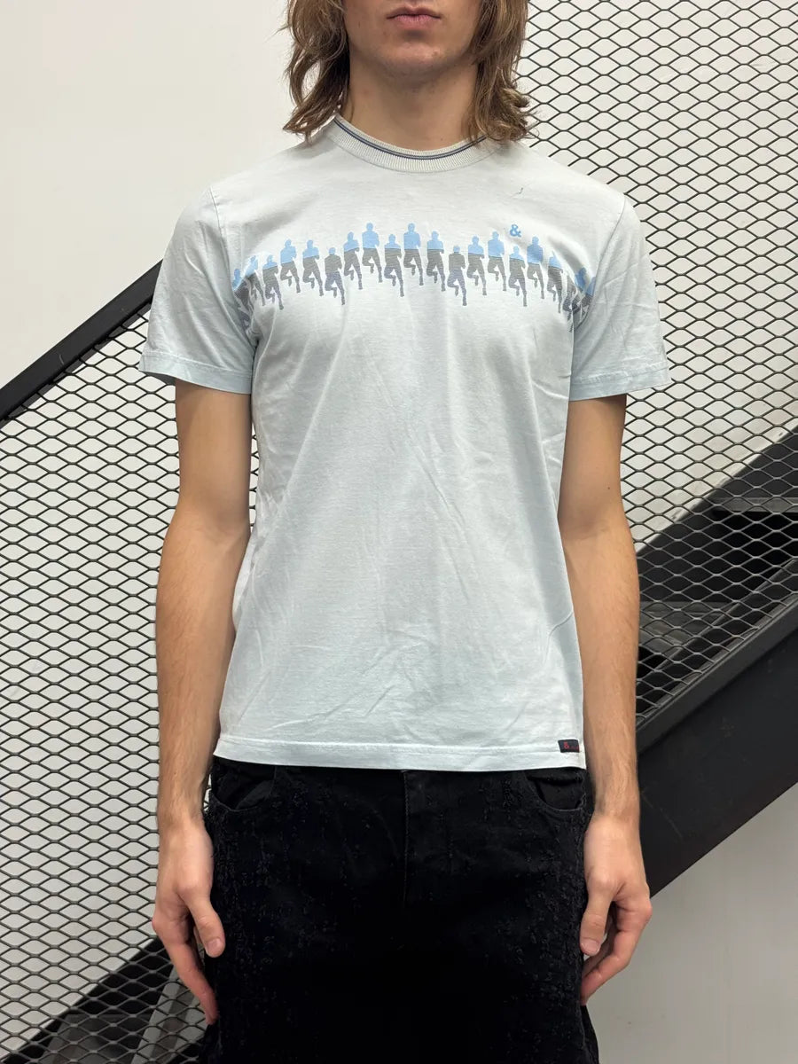 1990s Dolce & Gabbana Light Blue Human Archive T-Shirt AowMfqN 1