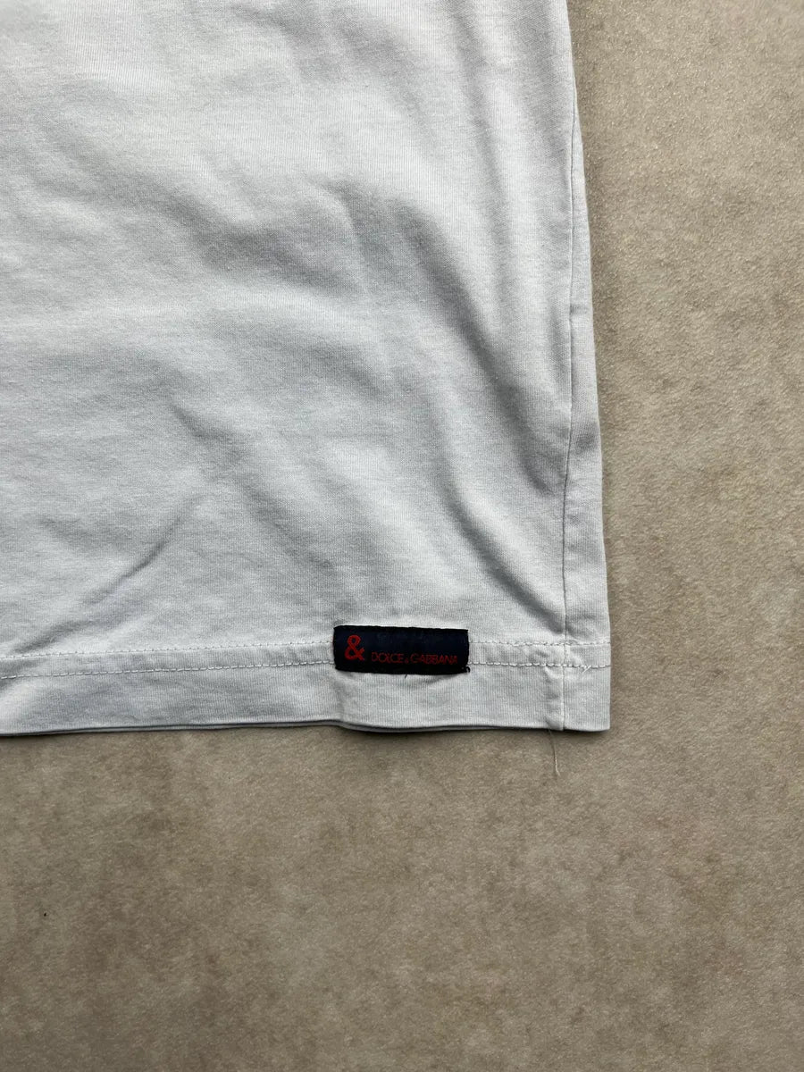 1990s Dolce & Gabbana Light Blue Human Archive T-Shirt AowMfqN 6
