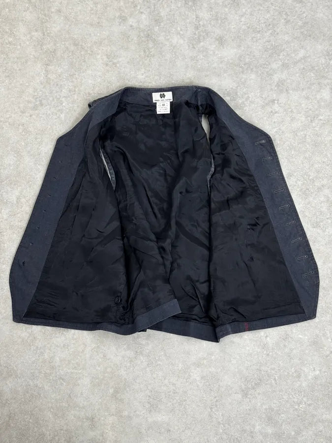 1990s Dries Van Noten Navy Lined Vest njmAjED 6
