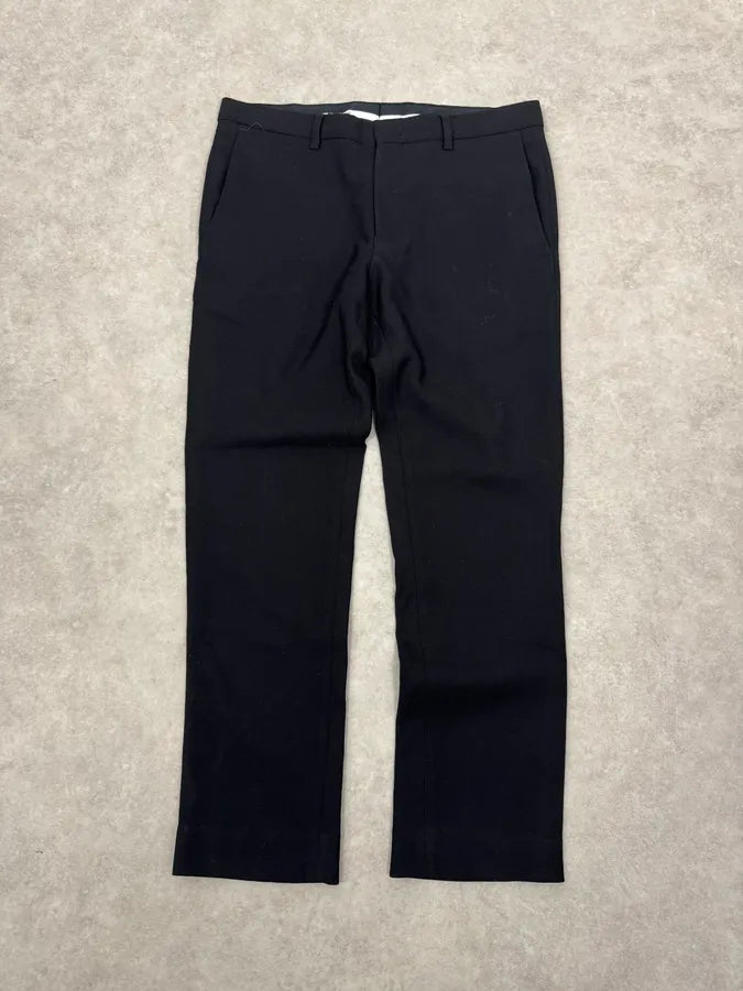 1990s Emporio Armani Black Classy Wool Tailored Pants pbFdXPJ 0