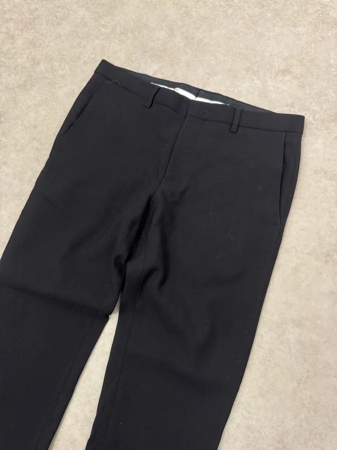 1990s Emporio Armani Black Classy Wool Tailored Pants pbFdXPJ 4