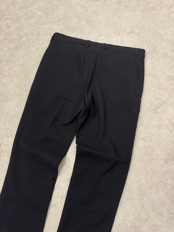 1990s Emporio Armani Black Classy Wool Tailored Pants pbFdXPJ 6